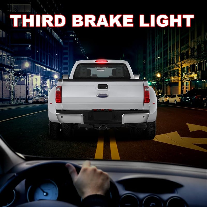 OPP ULITE F250 Third Brake Light for Ford F350 F450 F550 1999-2015 Red Brake Light White Led Reverse Lights 3RD Rear High Mount Stop Tail Lamp Waterproof (3RD Brake 062-3) - Image 2